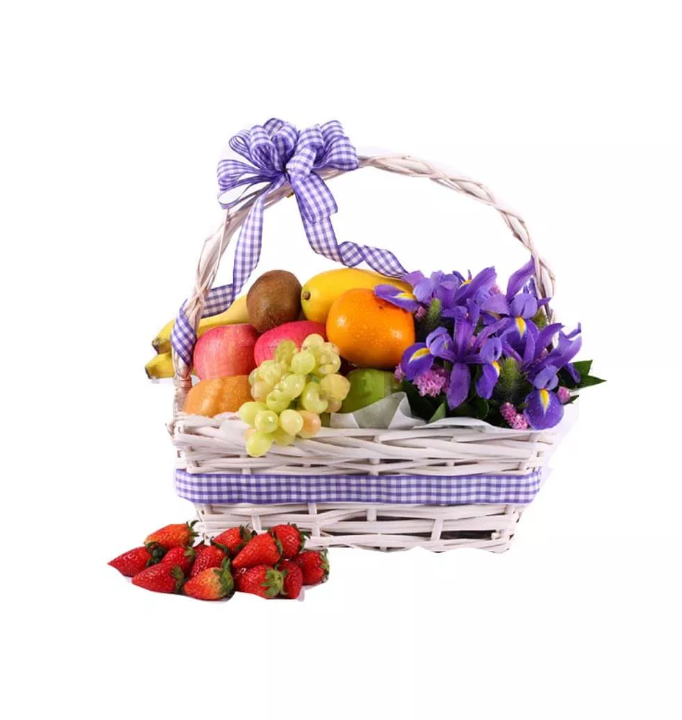 Basket Overflowing With Fruits