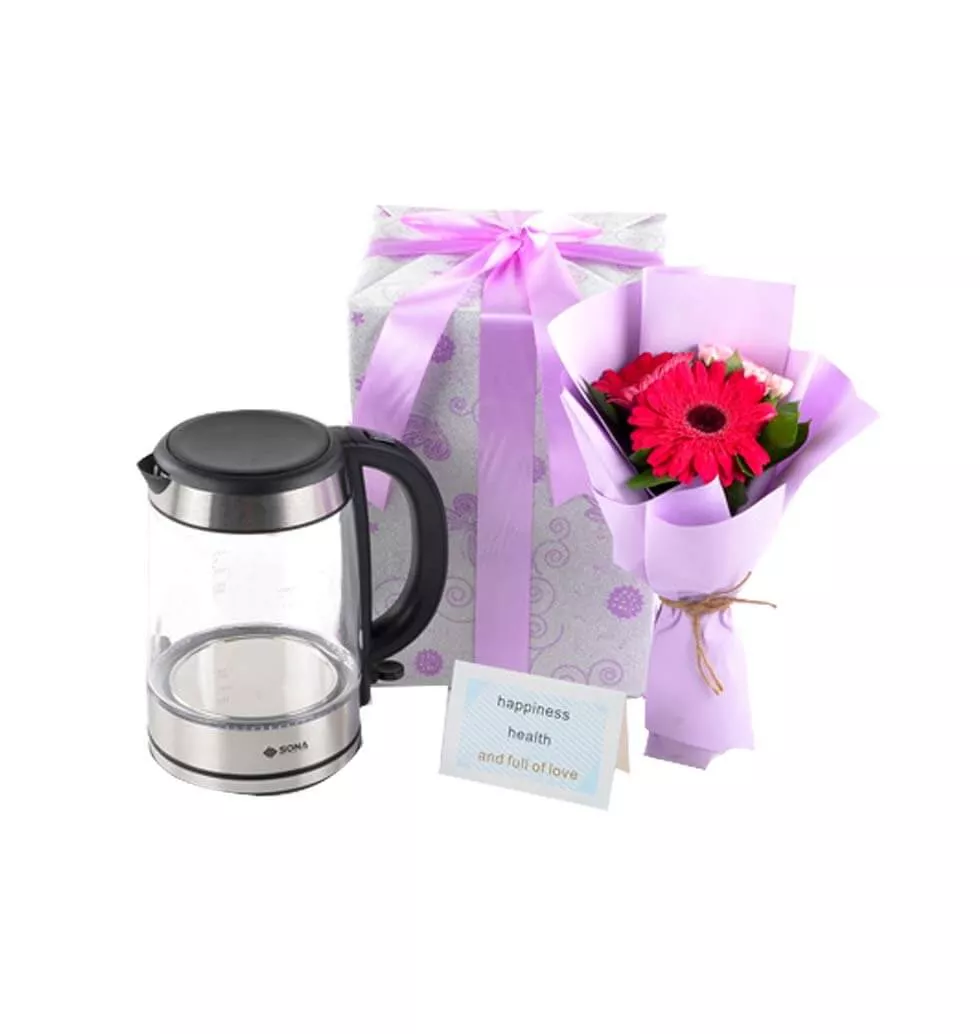 Pairing Flower Bouquet With Kettle