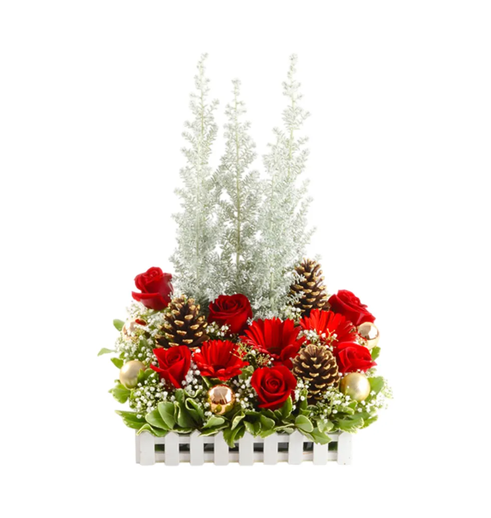 Festive Christmas Fresh Flower Ensemble