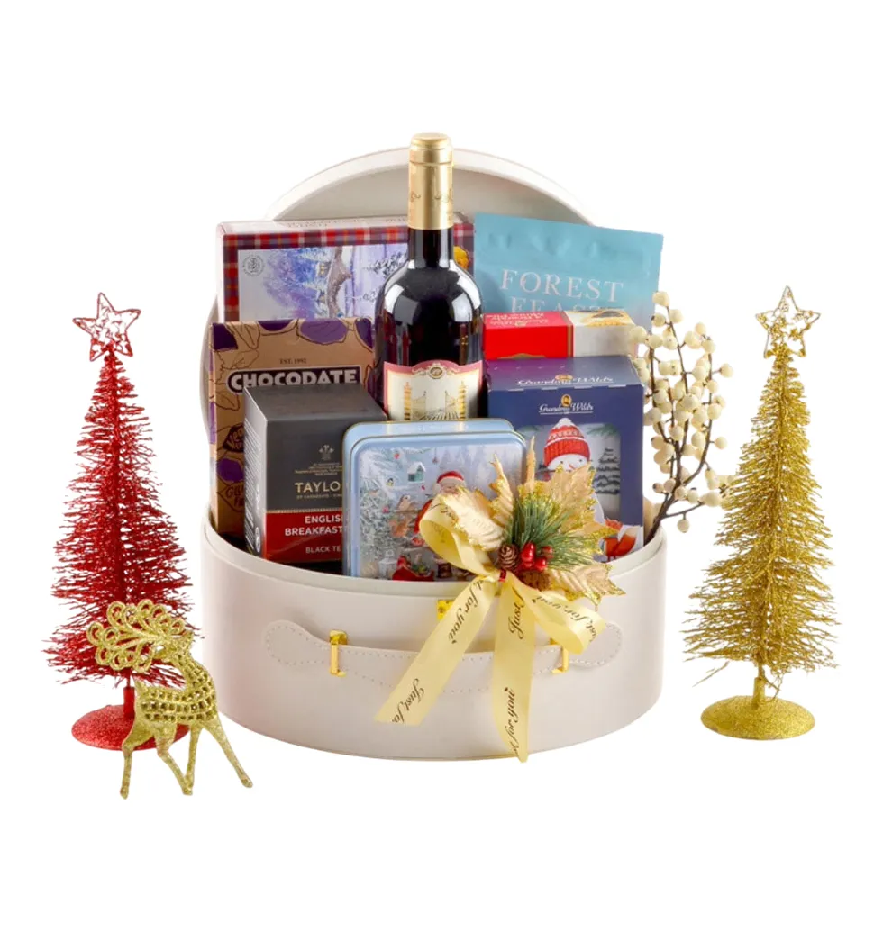Splendid Christmas Celebration Treats Basket