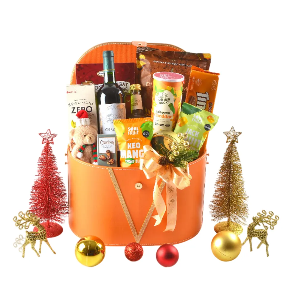 Radiant Christmas Gourmet Treats Basket