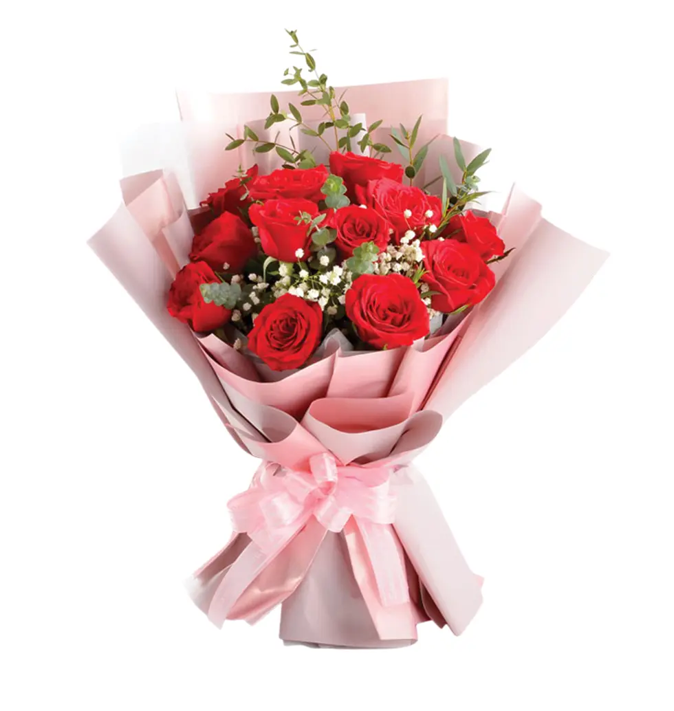 Signature Dozen Roses Bouquet Set