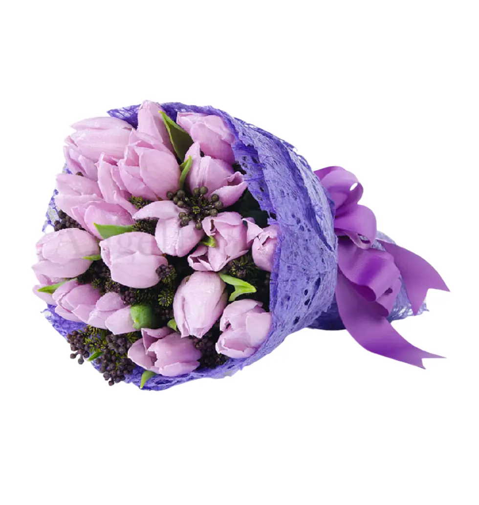 Elegance in Every Purple Tulip