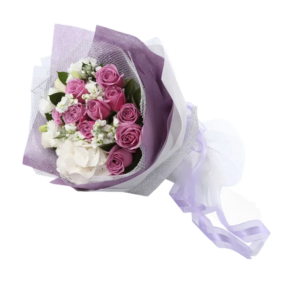 Seasonal Elegance with Purple Roses