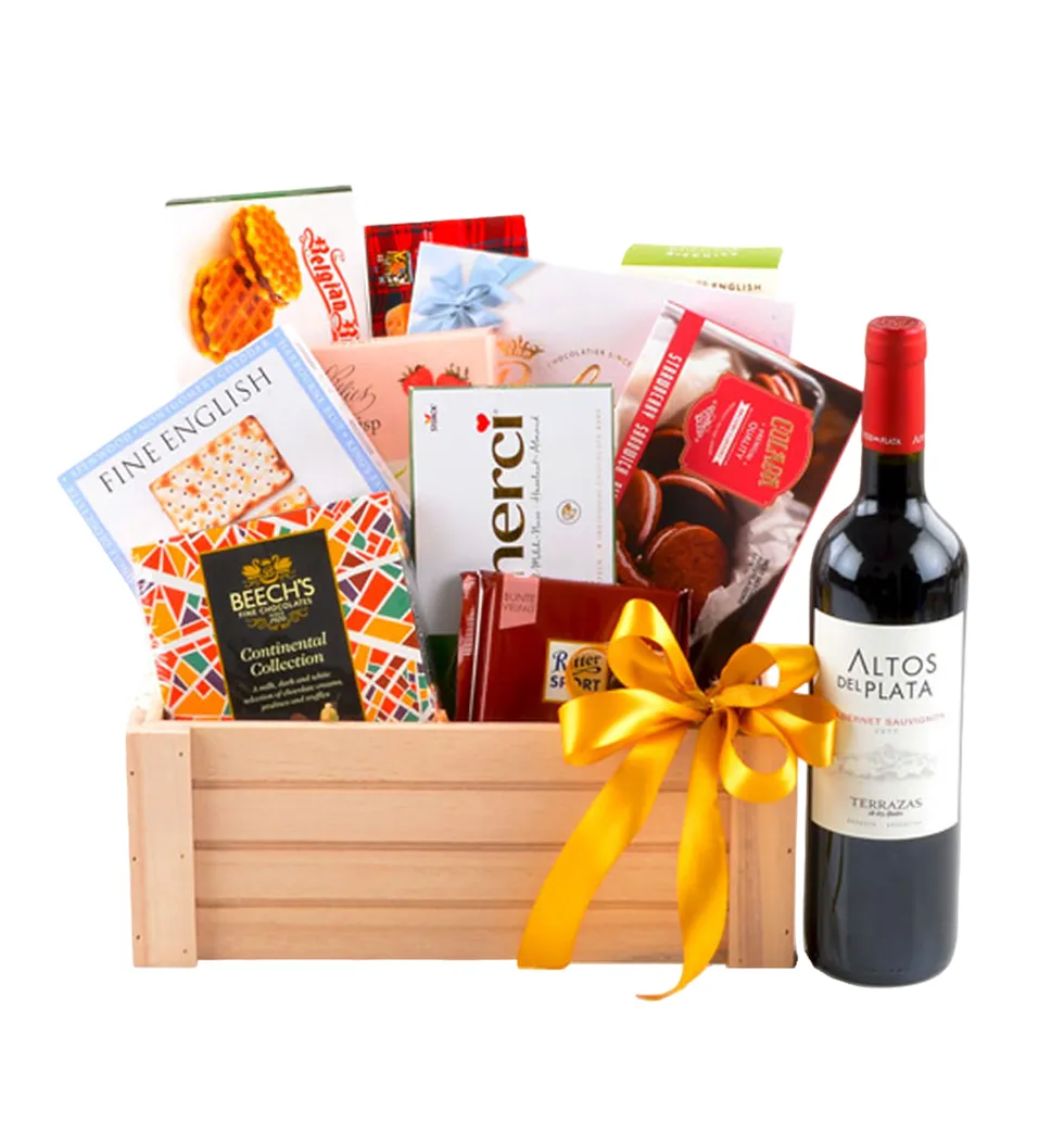 Decadent Wine and Chocolate Gift
