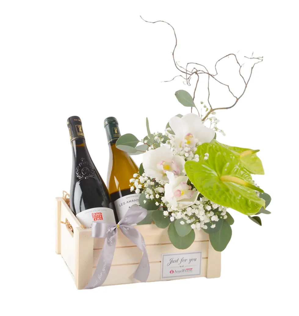 Elegant Wine and Orchid Delight